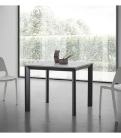 Tavolo Quadrato Superallungabile, Da 90X90 A 232 X 90 Cm - Art.Tv146S