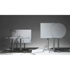 Tavolo Rettangolare Scudo Double Per Esterni Impilabile E Ribaltabile