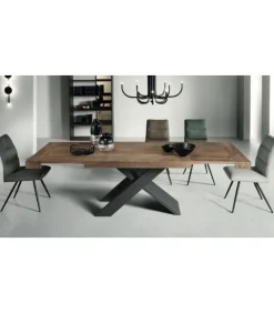 Tavolo Roma: Stile E Versatilita Con Gambe Incrociate E Finiture Personalizzate