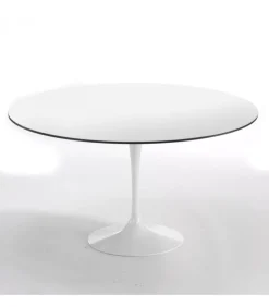 Tavolo Saturno Con Piano Rotondo In Compactop.