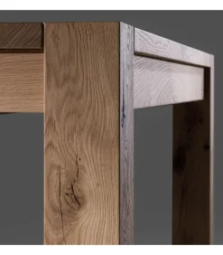 Tavolo Solid: Eleganza E Versatilita Con Piano In Listellare Impiallacciato Disponibile In Varie Finiture.