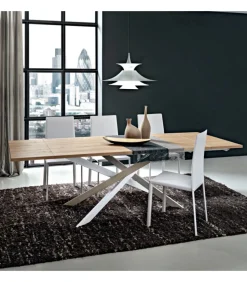 Tavolo Tv126 Con Piano Da 30Mmin Hpl, Fenix Oimpiallacciato Rovere Naturale