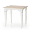 Tavolo Vietri 80 X 80 Shabby Con Gambe Verniciate E Piano In Legno Finitura Naturale