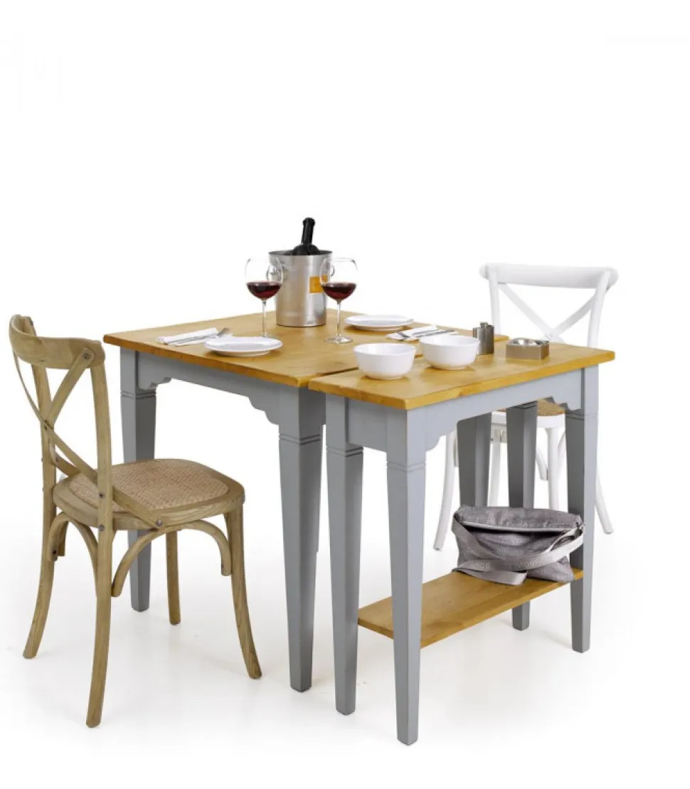 Tavolo Vietri Shabby In Legno Laccato Azzurro By Classico Italiano