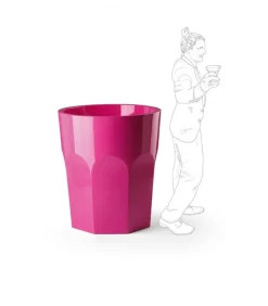 Vaso Arredo In Polietilene Per Outdoor, Accessoriabile Di Luce A Led E Fissaggio A Terra.