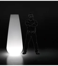 Vaso Arredo In Polietilene Per Outdoor, Disponibile Con Luce A Led Fredda, Naturale O Rgb.